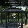 thumbnail image 5 of Mondawe 15x15 Ft Hexagon Hardtop Gazebo, Double Roof Aluminum Pavilion with Mosquito Netting, 5 of 11