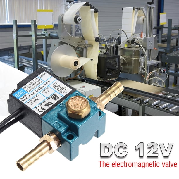Válvula solenoide de 3 puertos DC 12V 5.4W con válvula solenoide de control de refuerzo de conector Likrtyny 5yg3xk5pc3ww6ct7