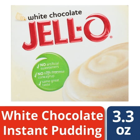 (4 Pack) Jell-O Instant White Chocolate Pudding & Pie Filling, 3.3 oz