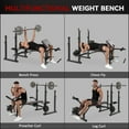thumbnail image 3 of Soozier Weight Bench with Barbell Rack, Preacher Curl Bench, Leg Curl Machine for Home Weight Lifting Strength Training, 3 of 7