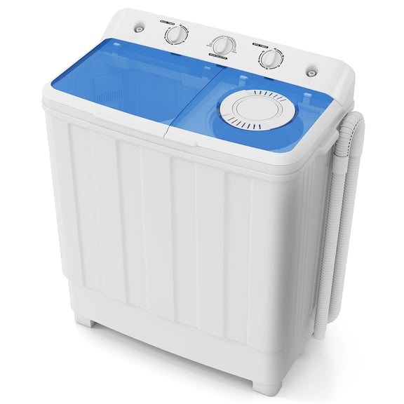 Auertech 28lbs Portable Washing Machine Compact Twin Tub Semi-Automatic Washer with Drain Pump