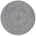 thumbnail image 2 of Safavieh Braided Collection BRD256C Handmade Country Cottage Reversible Cotton Area Rug, 5' x 5' Round, Ivory / Black, 2 of 2