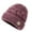 Pink, variant on qolati Womens Beanie Hat Chunky Knit Winter Thick Floral Hats Soft Fleece Lined Ladies Warm Skiing Skullies Caps