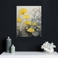 thumbnail image 4 of PIKWEEK  Leaf Wall Art Yellow Grey Leaves Canvas Painting Vintage Botanical Pictures Rustic Plants Artwork Home Decor Stretched and Framed Artwork for Bathroom Living Room, 4 of 4