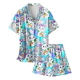 thumbnail image 4 of MIASHUI Easter Girl Boy Silk Satin Pajamas Set Button Down Sleepwear,Multicolour,4-5 Years, 4 of 4