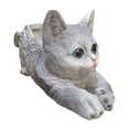 thumbnail image 1 of S SERENABLE Flower Pot Cute Unique Kitten Sculpture Container for Living Room Patio Lawn gray, 1 of 9