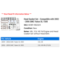 thumbnail image 2 of Head Gasket Set - Compatible with 2002 - 2006 GMC Yukon XL 1500 2003 2004 2005, 2 of 2