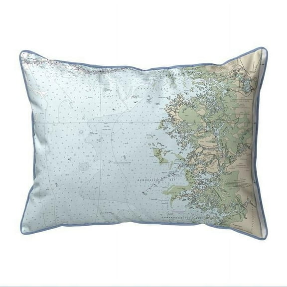 Betsy Drake ZP11409CR Crystal River, FL Nautical Map Extra Large Zippered Indoor & Outdoor Pillow - 20 x 24 in.