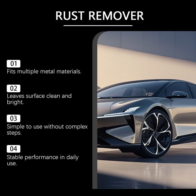 Eliminador de Oxidación para Metal Eliminador de Oxidación Multifuncional para Coches, Metales Y Muebles, Conveniente para la Limpieza Diaria 30Ml