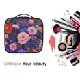 thumbnail image 6 of FORMRS Travel Makeup Bag Large Capacity Train Case Cosmetic Organizer with Adjustable Dividers, Beautiful Floral Pattern, 6 of 8
