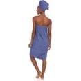 thumbnail image 2 of Women's Towel Wrap - Viscose from Bamboo Spa Wrap Set by Texere (The Waterfall, Kashmir Blue, 2X/3X), 2 of 6
