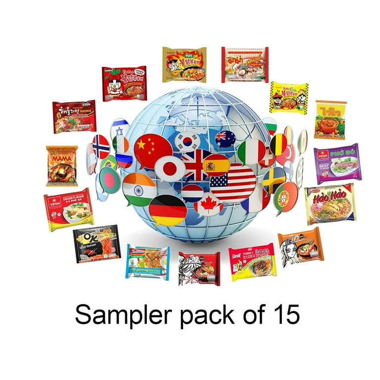 International Ramen Noodles Variety Pack - 15 Snacks, Japanese