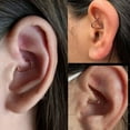 thumbnail image 4 of 2 Pcs Heart Daith Piercing Jewelry, Hypoallergenic Clicker Hoop, 16G Rook Cartilage Helix Earrings, 4 of 6