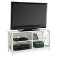 thumbnail image 2 of Convenience Concepts Meuble Télé Oxford à 4 Tablettes de 46 Pouces avec Rangement Ouvert, Blanc, 2 of 3