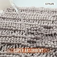 thumbnail image 3 of Citylife Bath Rug 16" x 24" Grey Soft Absorbent Chenille Bath Mats Shaggy Bath Rug, 3 of 7
