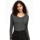 thumbnail image 1 of Camisa de manga larga Underscrub COZYFIT para mujer gris oscuro XL, 1 of 6