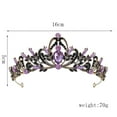 thumbnail image 2 of Wedding Crowns for Bride Happy Birthday Decorations Rhinestone Headband Purple, 2 of 8