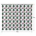thumbnail image 5 of White Christmas Santa and Tree Pattern Shower Curtain 84"x72" ,Bathroom Decorative Shower Curtains Set with 12 Hooks,Modern Waterproof Washable Shower Curtain, 5 of 6