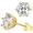 Gold, variant on Saintda 2ct Moissanite Stud Earrings for Women 925 Sterling Silver 18K White Gold Plated Earrings Mother's Day Wedding Gifts for Her