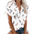 thumbnail image 1 of Blusa con estampado floral de manga corta con cuello en V para mujer OAVQHLG3B Store  lin121212, 1 of 4