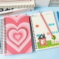 thumbnail image 3 of Cuadernos en espiral L1rabe 4 A5 Preppy Y2K para niños y adolescentes, color rosa, 3 of 6