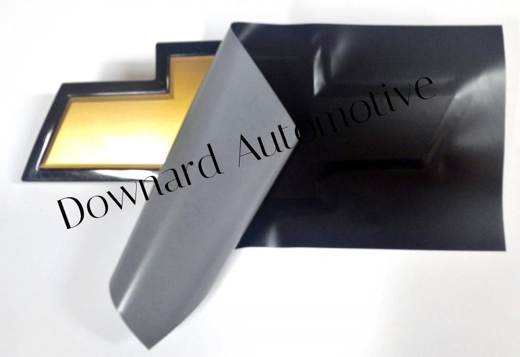 Auto Emblem Vinyl KIT Black Matte Decal (overlay) You Cut Chevy emblem covers from (2) 11" x 5