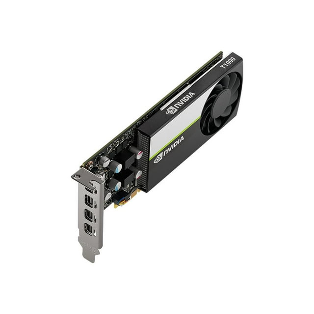 NVIDIA T1000 - Carte Graphique - T1000 - 4 Go GDDR6 - PCIe 3.0 x16 Profil Bas - 4 x Mini DisplayPort