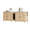 Wood color, variant on 55" Double Cat Litter Box Enclosure for 2 Cats, Modern Self Cleaning Extra Large Hidden Cat Litter Box Furniture, Front Entry, Wooden Hidden Cat Washroom, Side End Table, Cat House, TV Stand