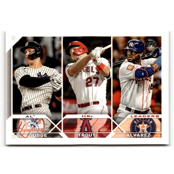 2023 Topps #246 Aaron Judge Mike Trout Yordan Alvarez Baseball Card NM-MT See Description MLB Baseball Trading Card