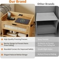 thumbnail image 5 of Modern Nightstand with Storage Drawer, Bedside Table with Type-C Charging Station, End Table Side Table for Bedroom Living Room, Walnut, 5 of 9