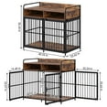 thumbnail image 2 of Large Furniture Dog Crate, Dog Kennel Indoor, Wood Dog Cage Table with Drawers Storage, 2 of 7