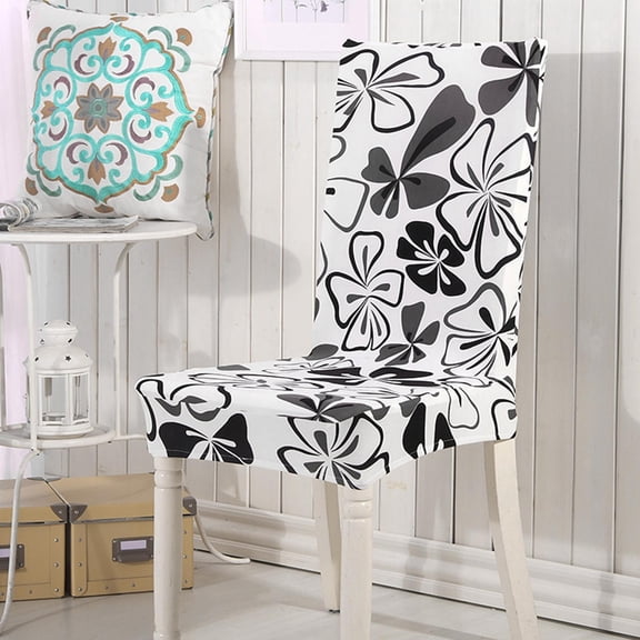Elastic Stretch Printed Chair Slipcover Protective Cover Decor for Dining Living Room Hotel Wedding