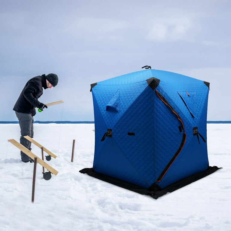 Fishing Shelter Portable Ice Fishing Tent Thermal Ice Fishing Shanty 1-2  People 