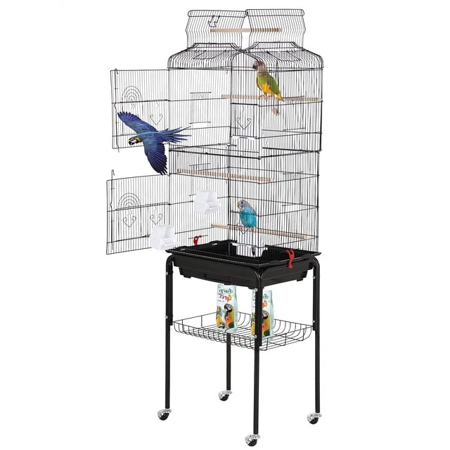 Jaula Para Pájaros BestPet Hierro Forjado 81,8 Cm Para Periquitos Tamaño Mediano