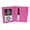 Pink, variant on Genuine Leather Credit Card ID Holder Small Slim, Brown