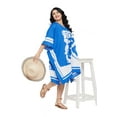 thumbnail image 3 of Oussum Women Plus Size Short Kaftan Tunic Kimono Dress Ladies Summer Tunics Online, 3 of 8