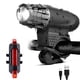 thumbnail image 1 of Juego de lámparas de bicicleta Kit de luces LED recargables USB multifuncionales para bicicleta Lámpara de bicicleta Juego de luces delanteras y traseras 3 modos de iluminación / Célula recargable de Andoer Juego de lámparas de bicicleta, 1 of 7