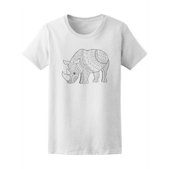 Zendoodle Rhinoceros Women T-Shirt - Image by Shutterstock, Female Small