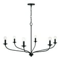 thumbnail image 7 of 6 Light Chandelier In Minimalist Style-24 Inches Tall And 39.75 Inches Wide-Matte Black Finish    -Traditional Installation Capital Lighting 449961Mb, 7 of 7