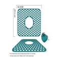 thumbnail image 2 of Non-Slip Sink Mat, Silicone Rear Kitchen Sink Protector for Stainless Steel, Porcelain Sinks, Heat Resistant, Dishwasher Safe, Raised Feet for Drainage, 2 of 7