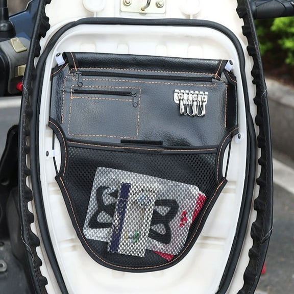 CIMAXIC Black Motorcycle Carrying Bag with Metal Frame for Daily Commuting 11.8x9.4x5.3in 1Pcs