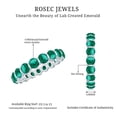 thumbnail image 5 of Rosec Jewels Certified Lab Grown Emerald Eternity Ring for Women - AAAA Quality Emerald Band Ring - Ready to Gift for Anniversary, 18K White Gold, US 6.50, 5 of 6