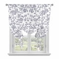 thumbnail image 2 of Pastoral Flowers Tie Up Curtain 63 Inches Long, Haze Purple Flower Farmhouse Plant Balloon Style Kitchen Window Curtain Over Sink, Small Window Rod Pocket Curtain 42"x63", 2 of 9