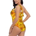 thumbnail image 4 of Goofa 3D Sunflowers Pattern Women's One Piece Swimsuits Tummy Control Bathing Suits Asymmetric One Shoulder Swimwear-Medium, 4 of 6