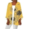 thumbnail image 2 of Axiiglly Cardigan for Women Plus Size Lightweight Cardigans Autumn Casual Comfy Puff Sleeve Open Front Tops Floral Print Loose Swim Beach Bathing Suit Cover Up, 2 of 5