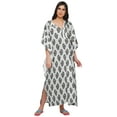 thumbnail image 4 of Moomaya Kimono Kaftan de Maternité en Coton pour Femmes Longue Robe Maxi Vêtements, 4 of 5