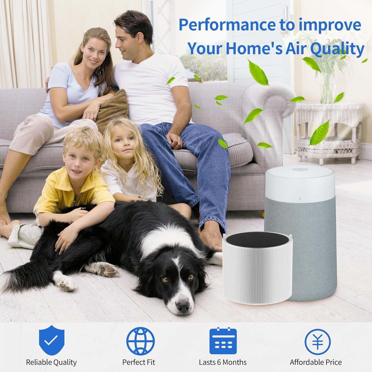411i Max Replacement Filters for Blueair 411i Max and 411a Max Air Purifier, for Blue Pure 411i Max F4MAX Particle and Activated Carbon Filter, 2 Pack