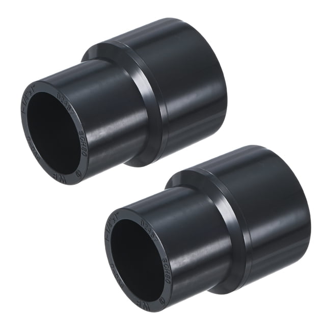 Uxcell 2-Pack Reductor de Tubo, Conector de Acoplamiento Reductor Recto de 1-1/4"*1", Gris