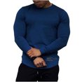 thumbnail image 2 of EQWLJWE Mens Henley Shirts Men's Autumn Sports Running Cotton Stretch Long-sleeved T-shirt Plus Size, 2 of 5