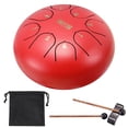 thumbnail image 1 of Tambor Lluvia Instrumento Handpan Lengua Acero 6 Pulgadas 8 Notas Regalo, 1 of 9